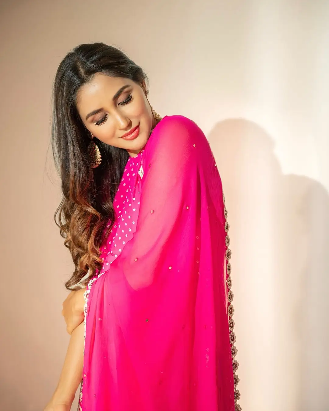 Bollywood Actress Nikita Dutta Stills In Pink Gown